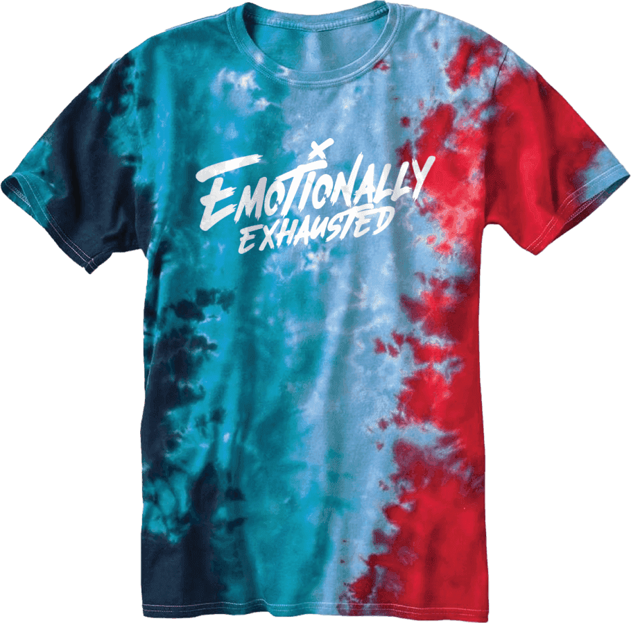 Printful The Ellen Show Oversized Tie-Dye T-Shirt - Blue S / Blue