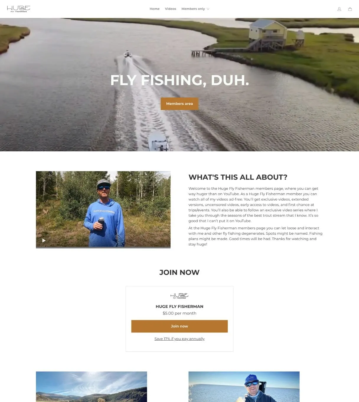 Huge Fly Fisherman storefront