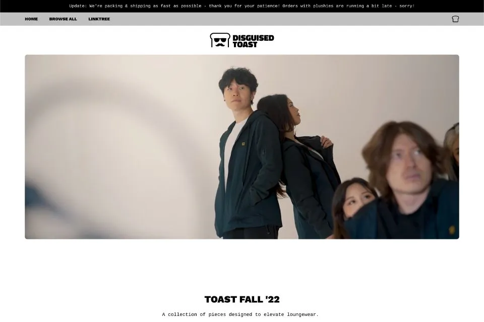 A screenshot of the Disguised Toast shop