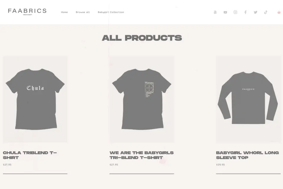 A creator storefront