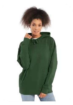 Green hoodie product photo