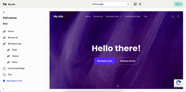 Short video showing how easy it is to create nested menus