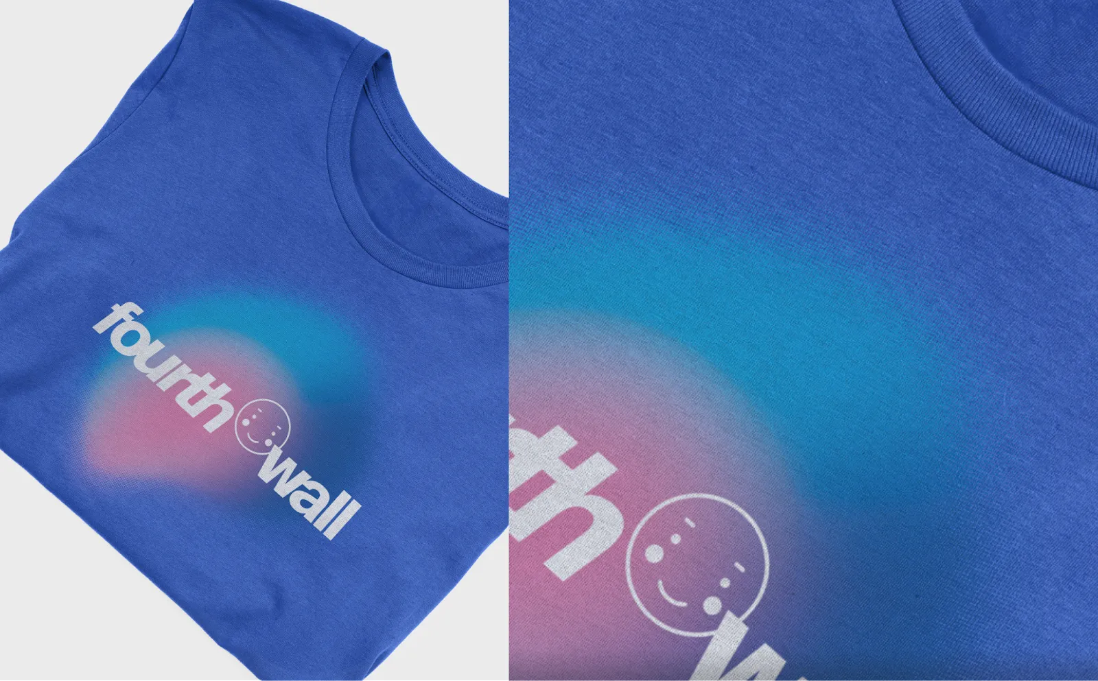 Image showing how a design with a complex fade and gradient can be printed on apparel using halftones