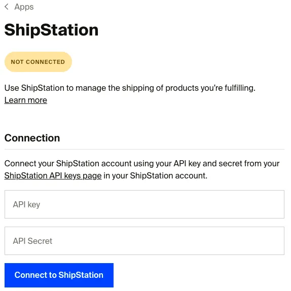 Screenshot of the new ShipStation app