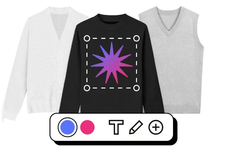 A sample image of the Fourthwall product designer for knitwear