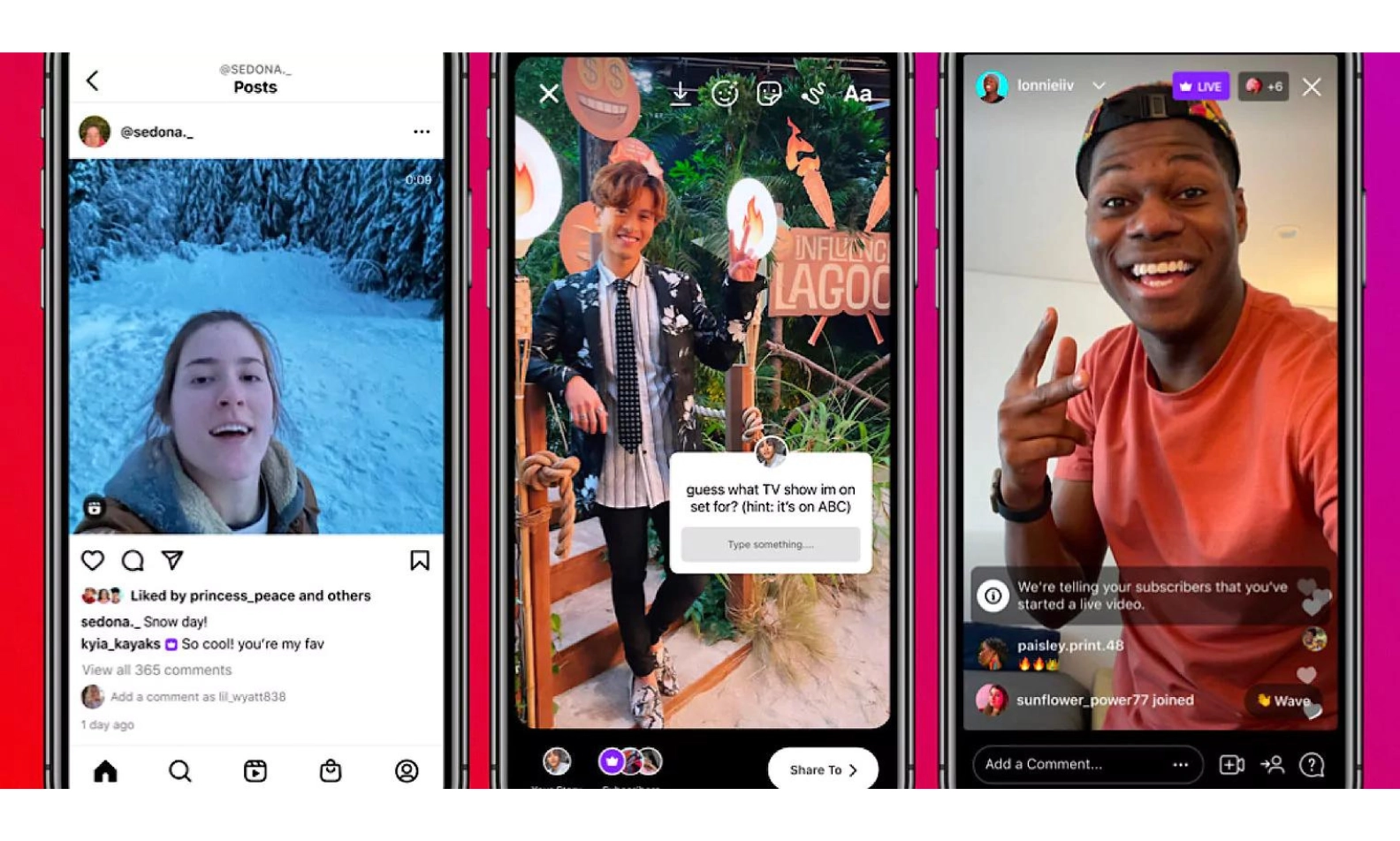 IG subscription examples