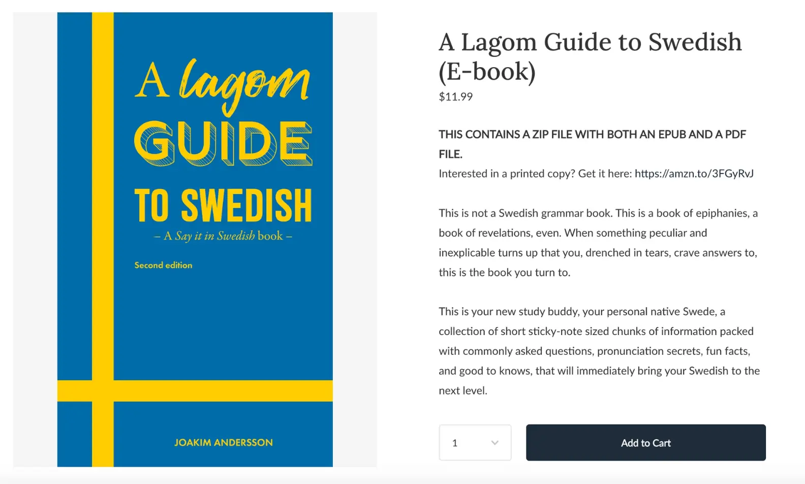 A Swedish Language book from Say It In Swedish