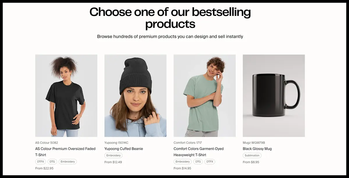 Fourthwall product examples