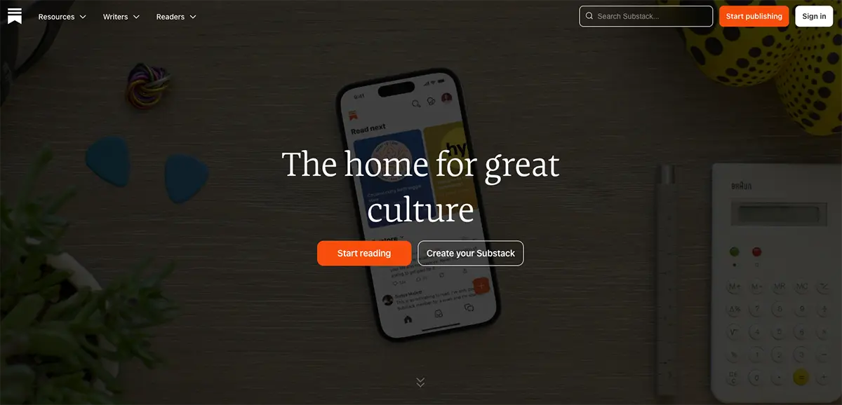 Substack page