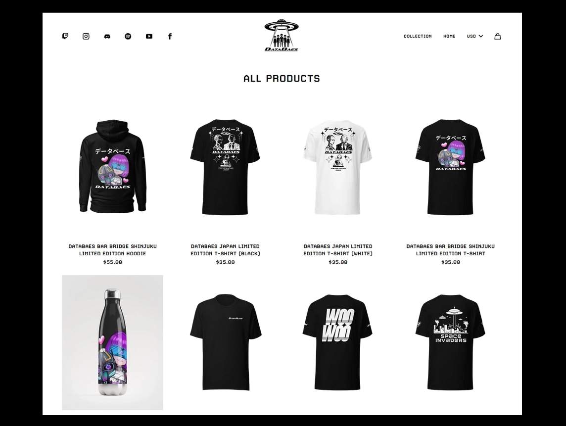 DJ Databaes merch page