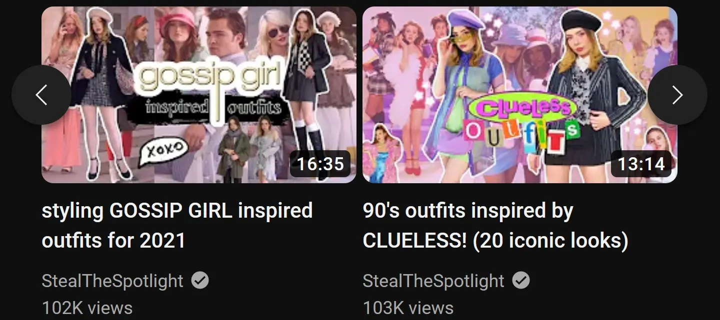 Katie O of StealTheSpotlight on YouTube digs into nostalgic retro trends
