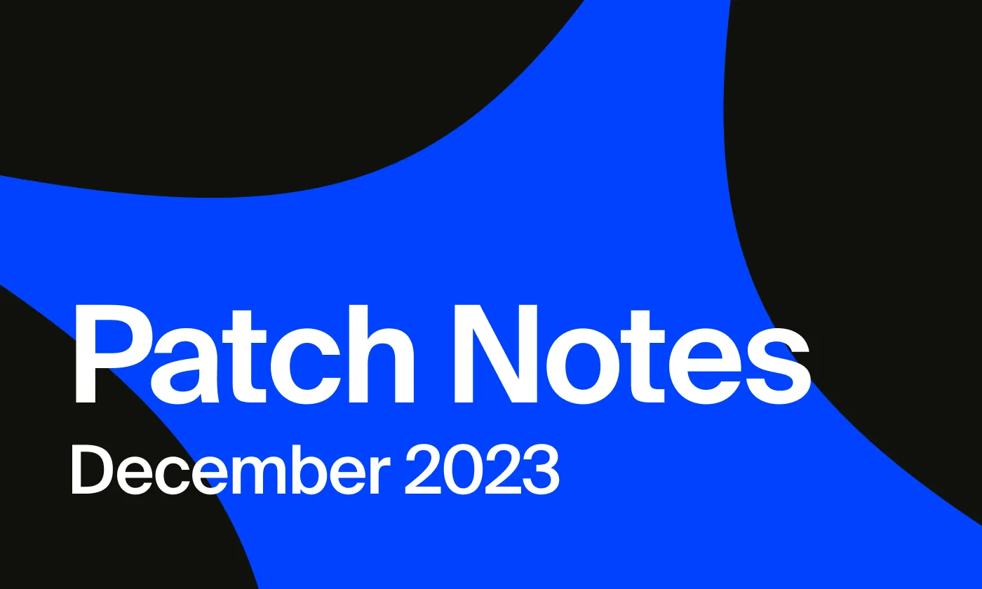 December Patch Notes