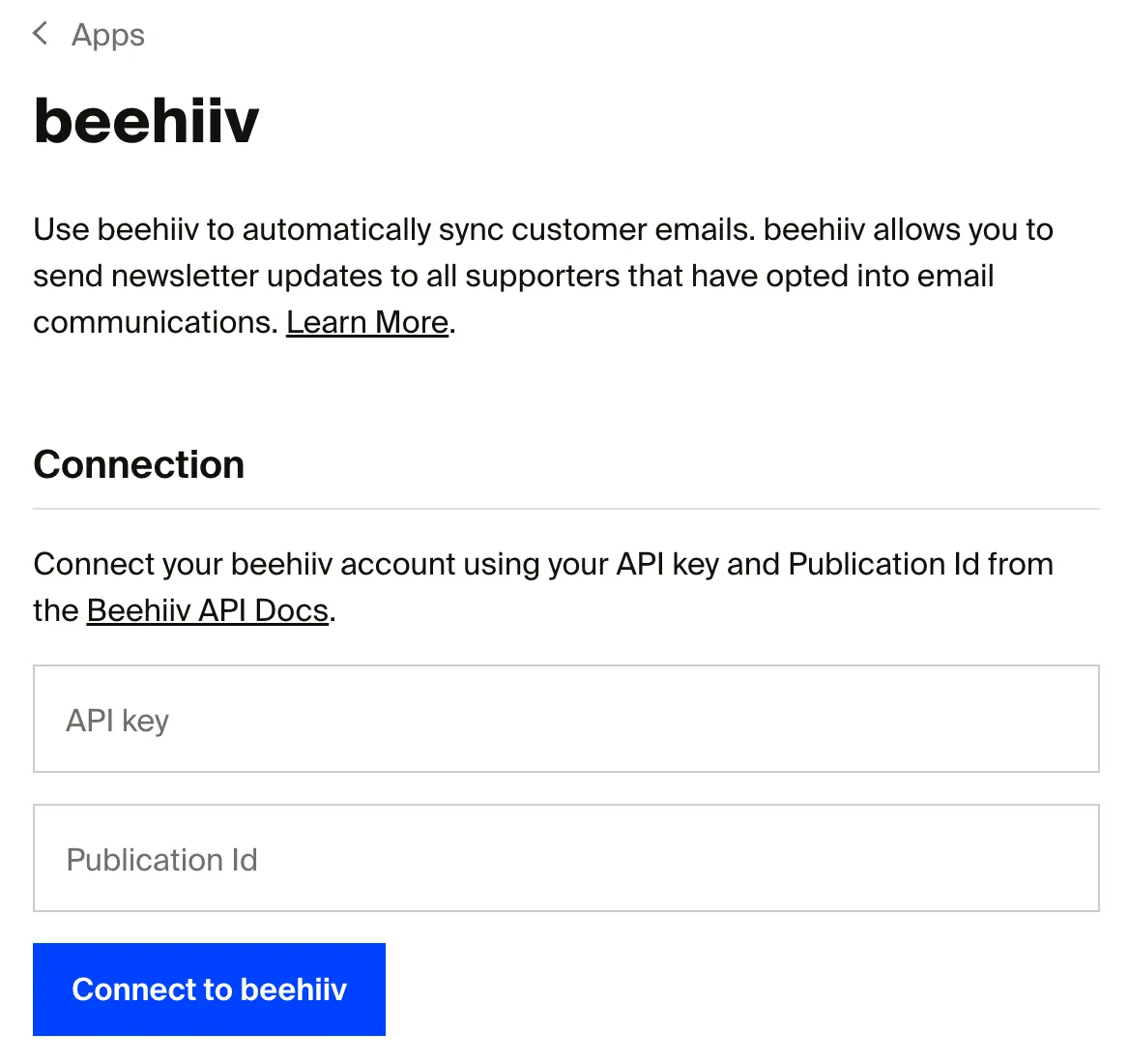 A screenshot of the new beehiiv app on Fourthwall