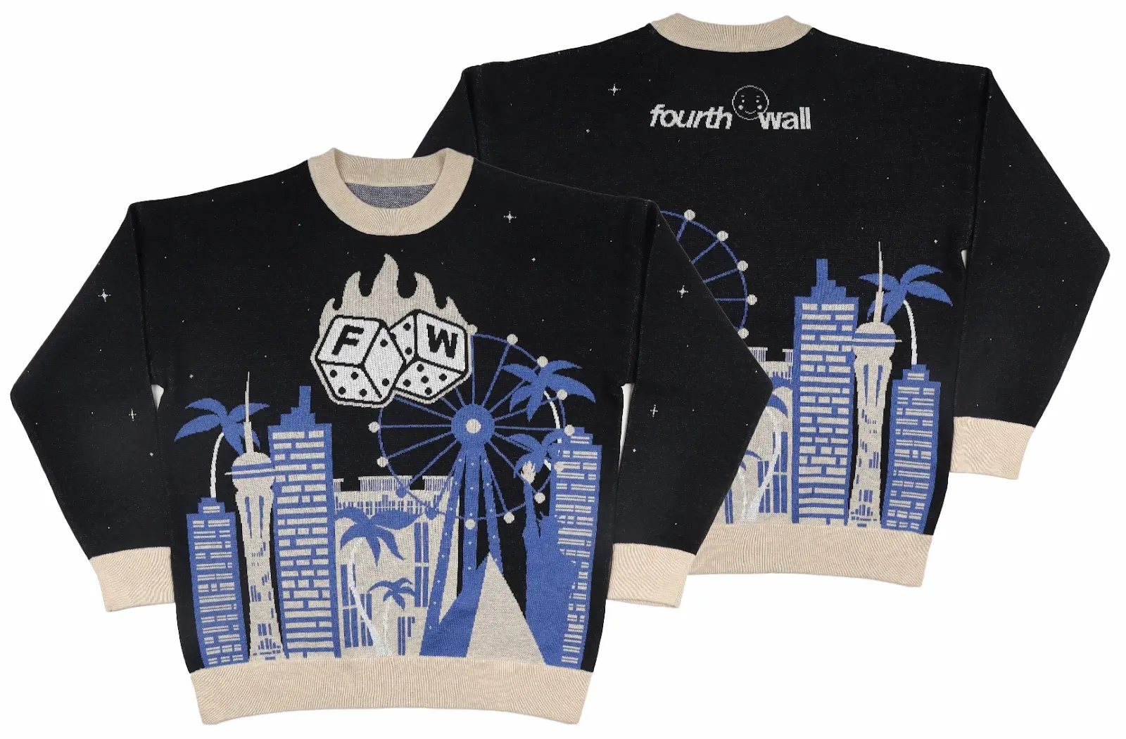 An image of a sample knit sweaters designed in the Fourthwall product designer