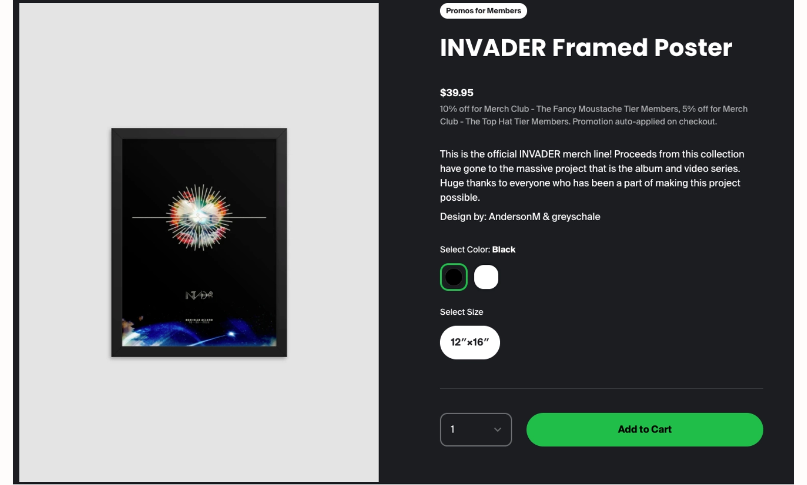 A music poster created by Danielle Allard