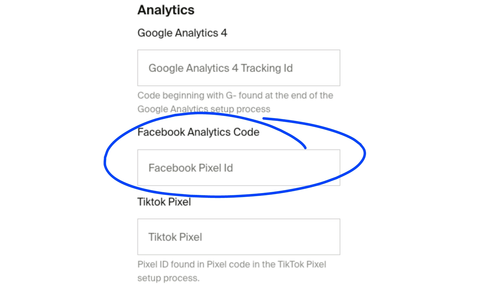 Fourthwall Facebook pixel connection setup