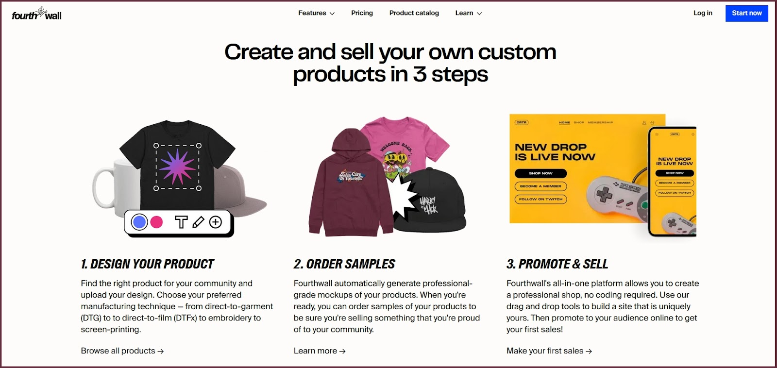 Fourthwall custom products page