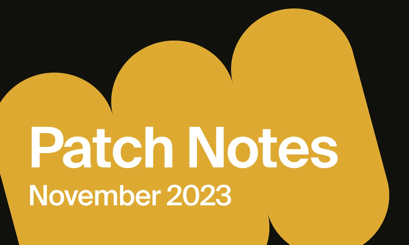 Patch Notes November 2023