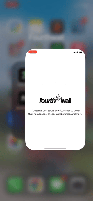 The new start screen experience on the mobile apps, which allows creators to sign-up v
