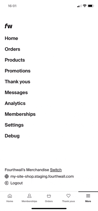 Animation showing you can mark products as members-only via the mobile apps