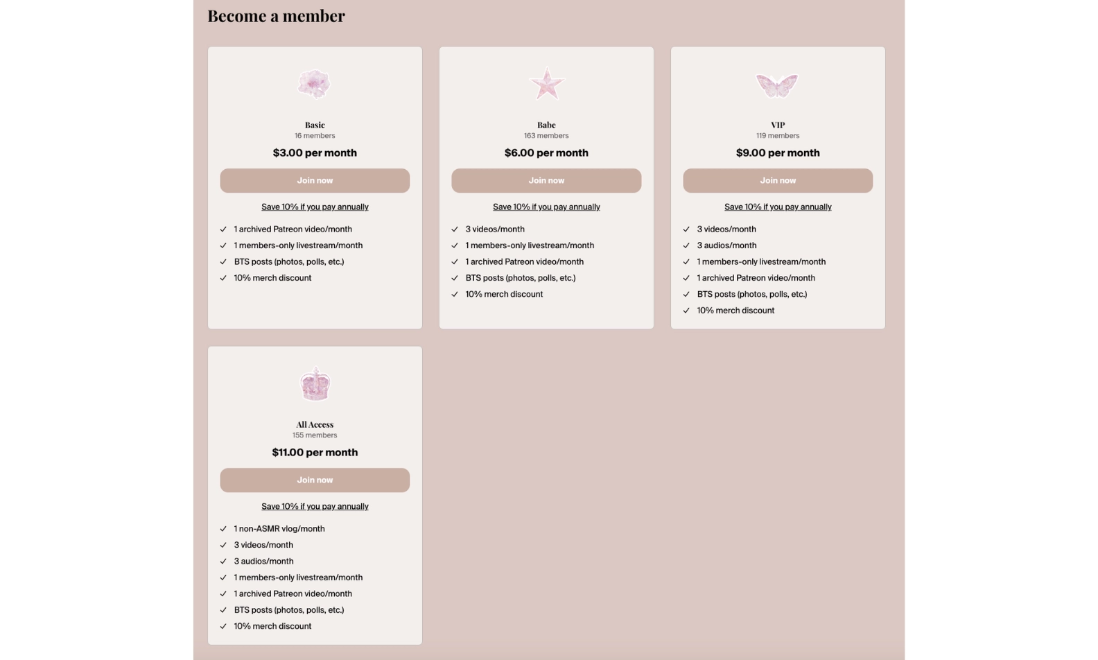 ASMRxBABEE memberships