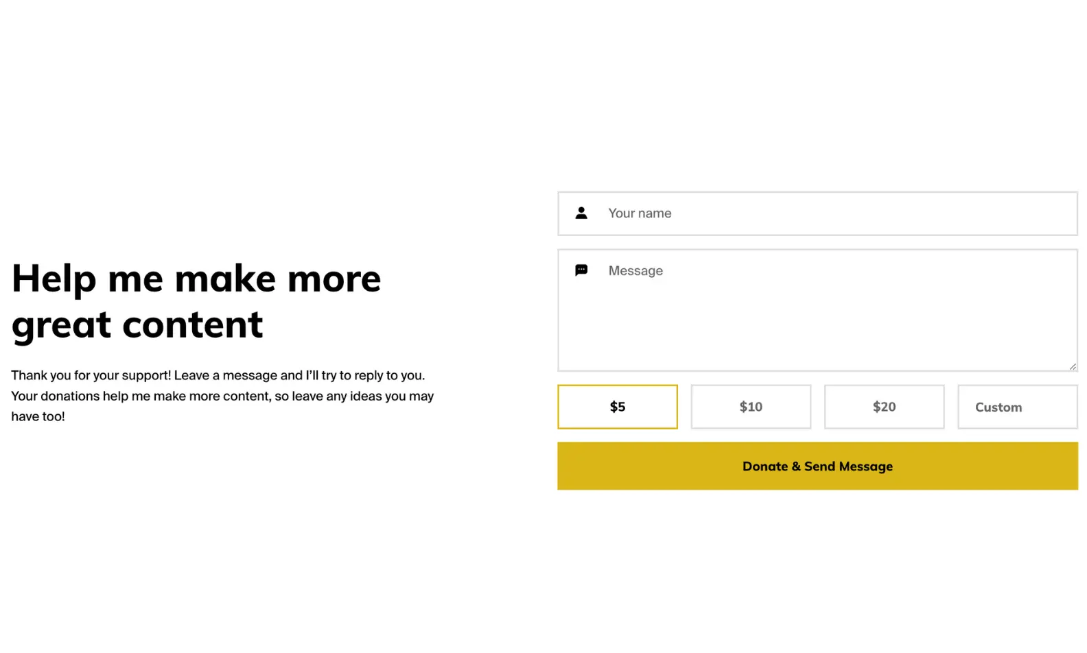aRRRmy.tv's donations section of their website
