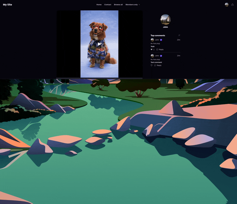 A demonstration of the new vertical video sizing