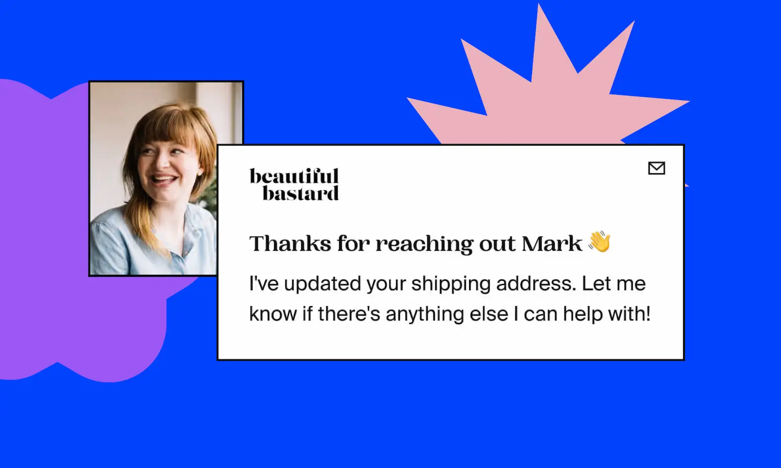 An image of an example email that Fourthwall's support team will assist you with
