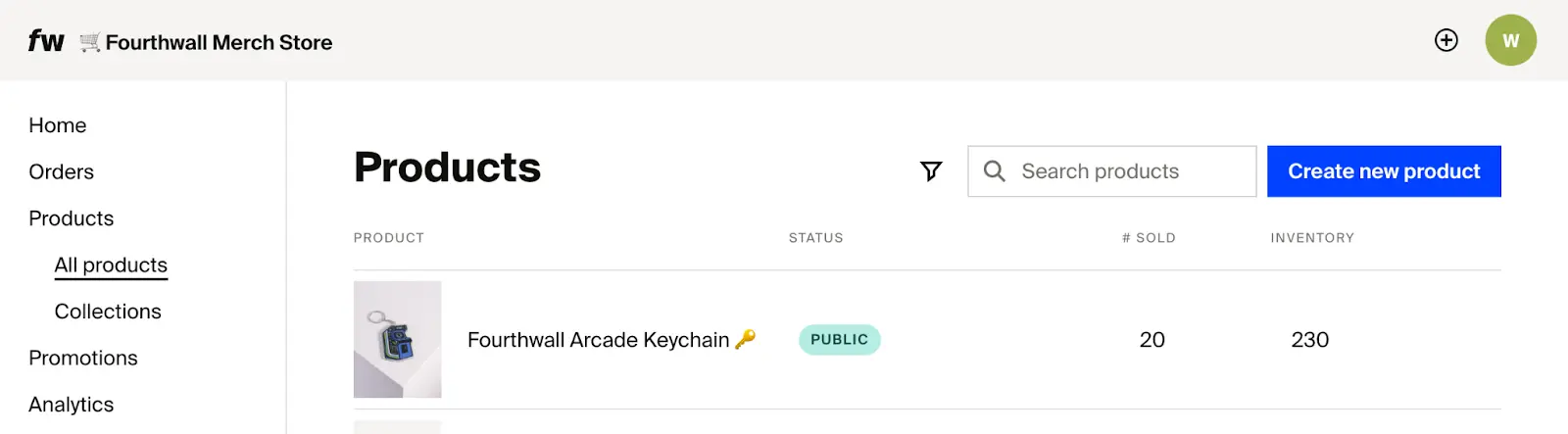 A screenshot showing a website name and product name that include emoji