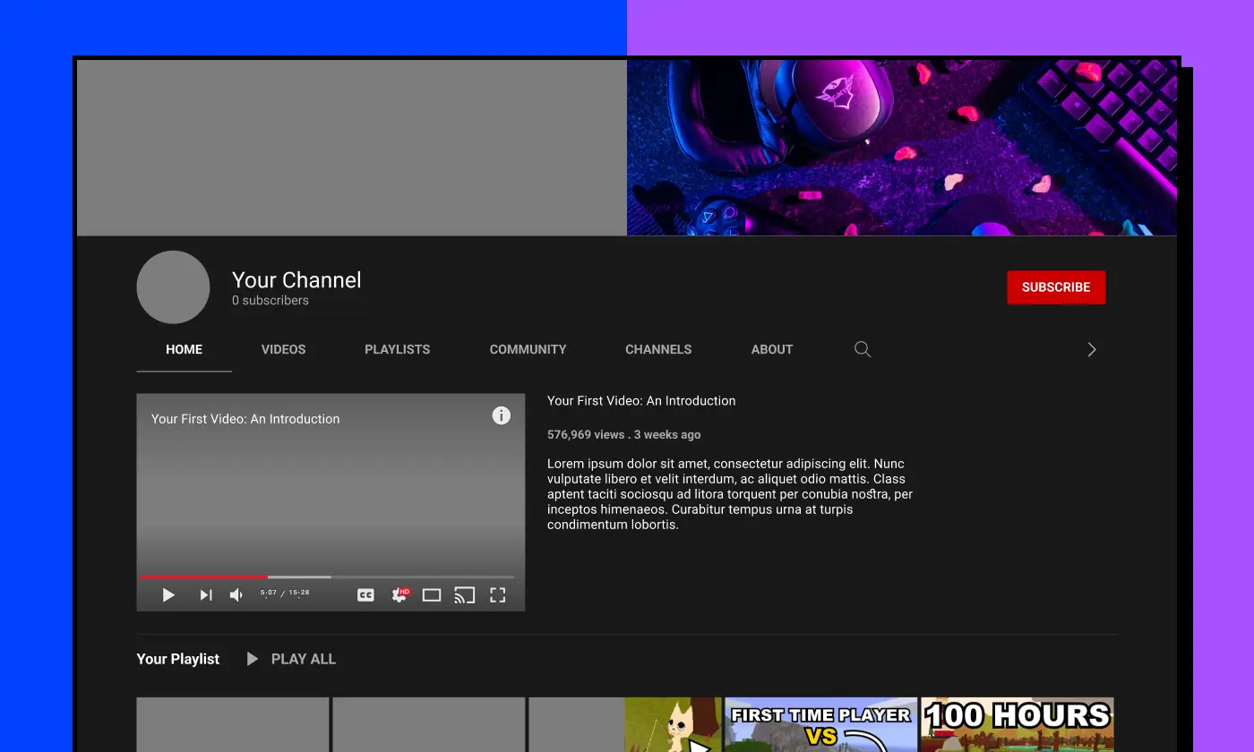 Creating a YouTube Channel Cover Image