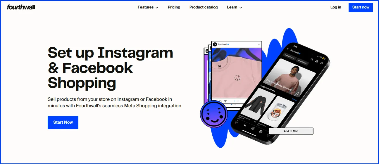 Fourthwall Instagram and Facebook shopping page