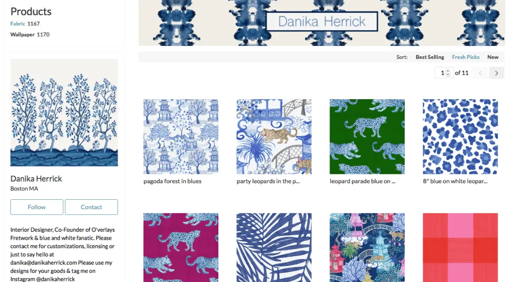 My Favorite Designers on Spoonflower