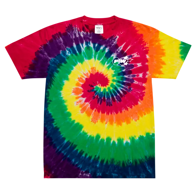 fourthwall branded tie-dye t-shirt