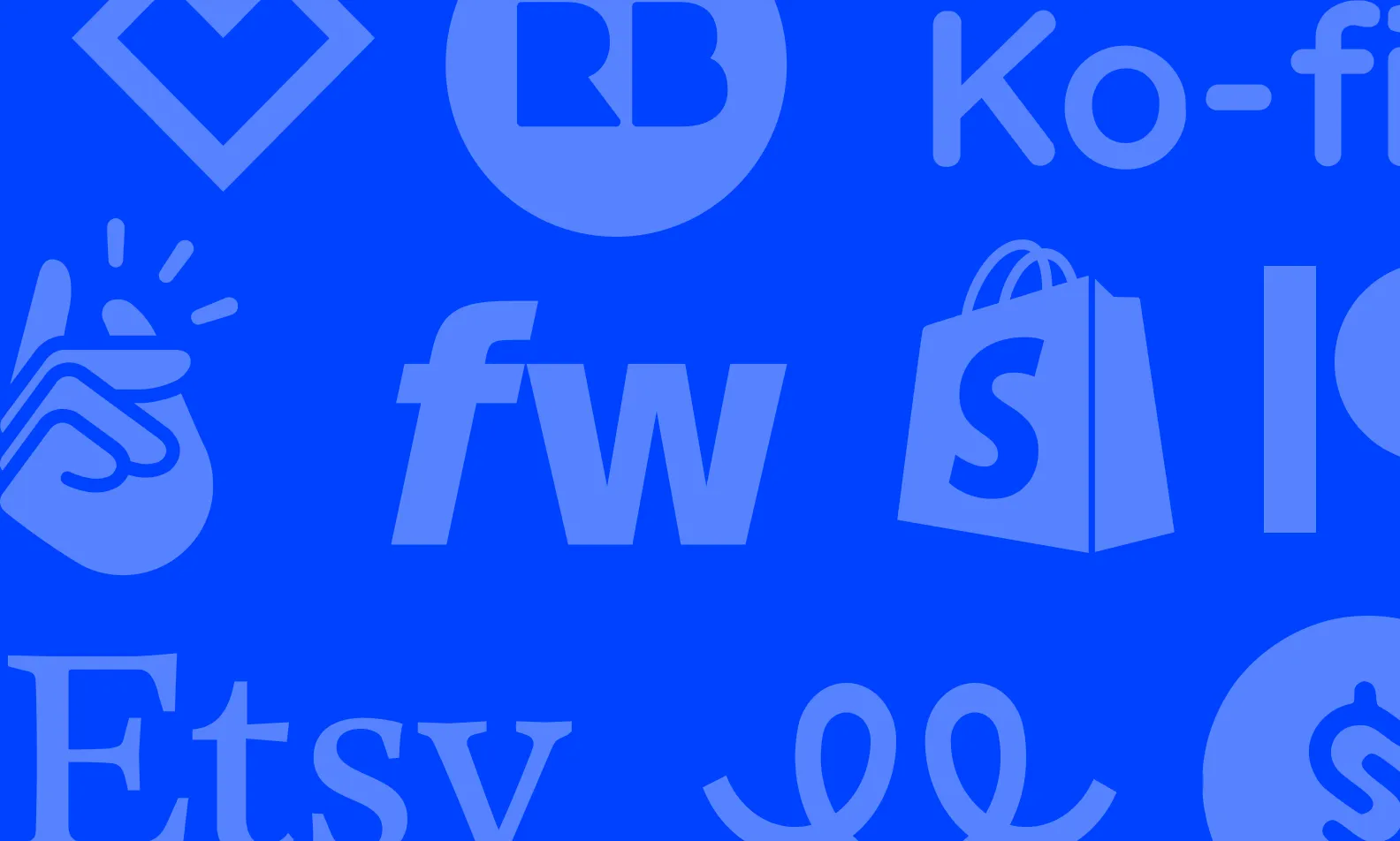Image featuring floating logos of various ecommerce platforms