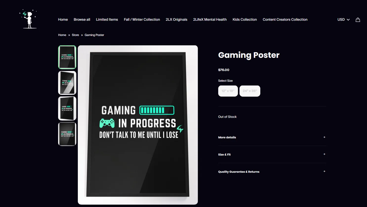 Example of a gaming poster