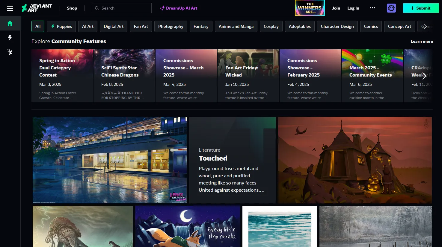 A variety of DeviantArt photos