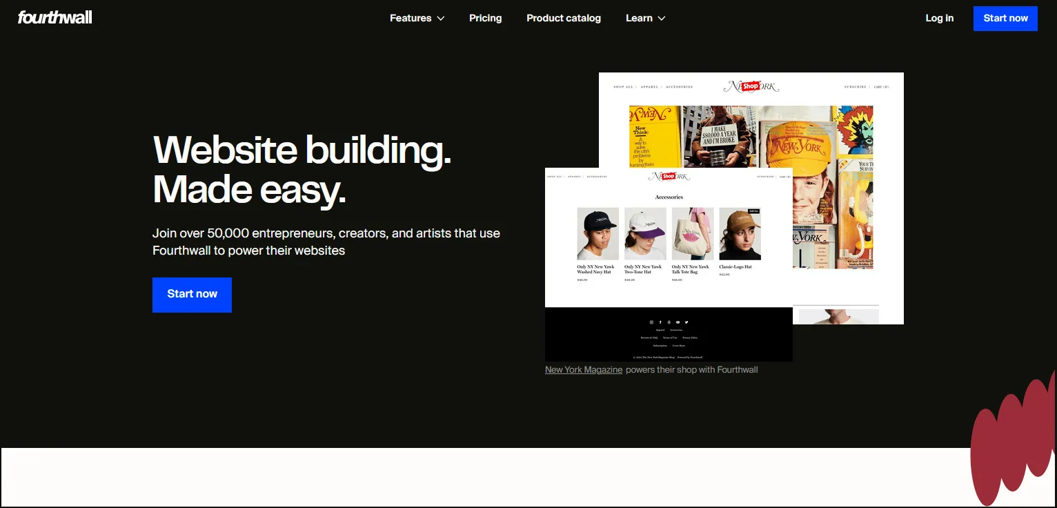 Fourthwall website page