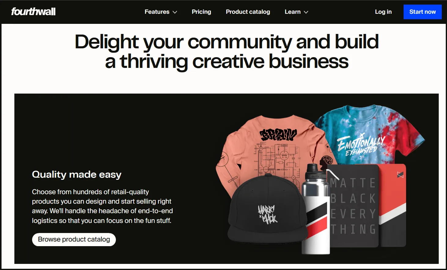 Fourthwall starting page