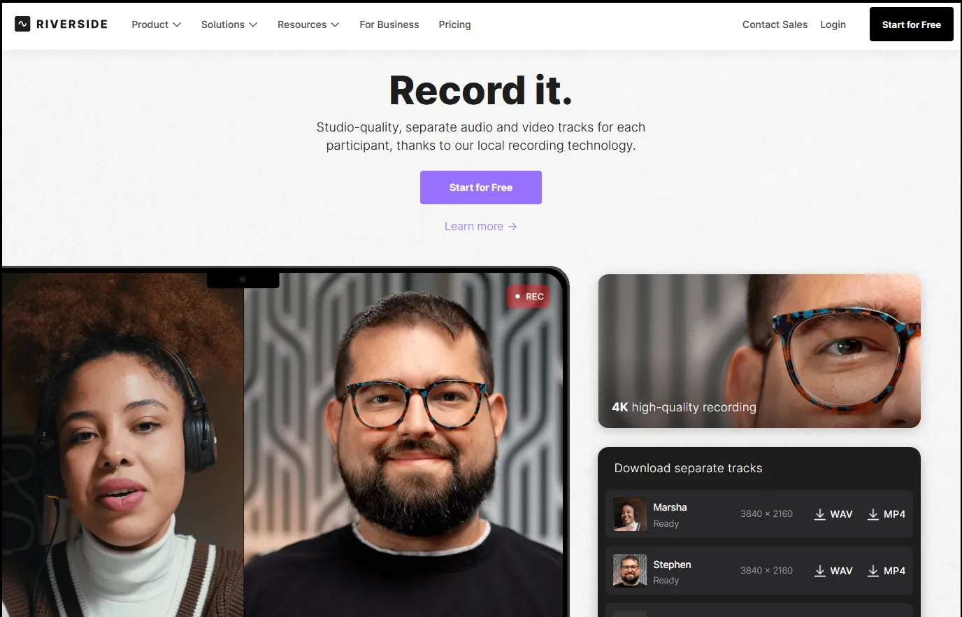 Riverside.fm webpage