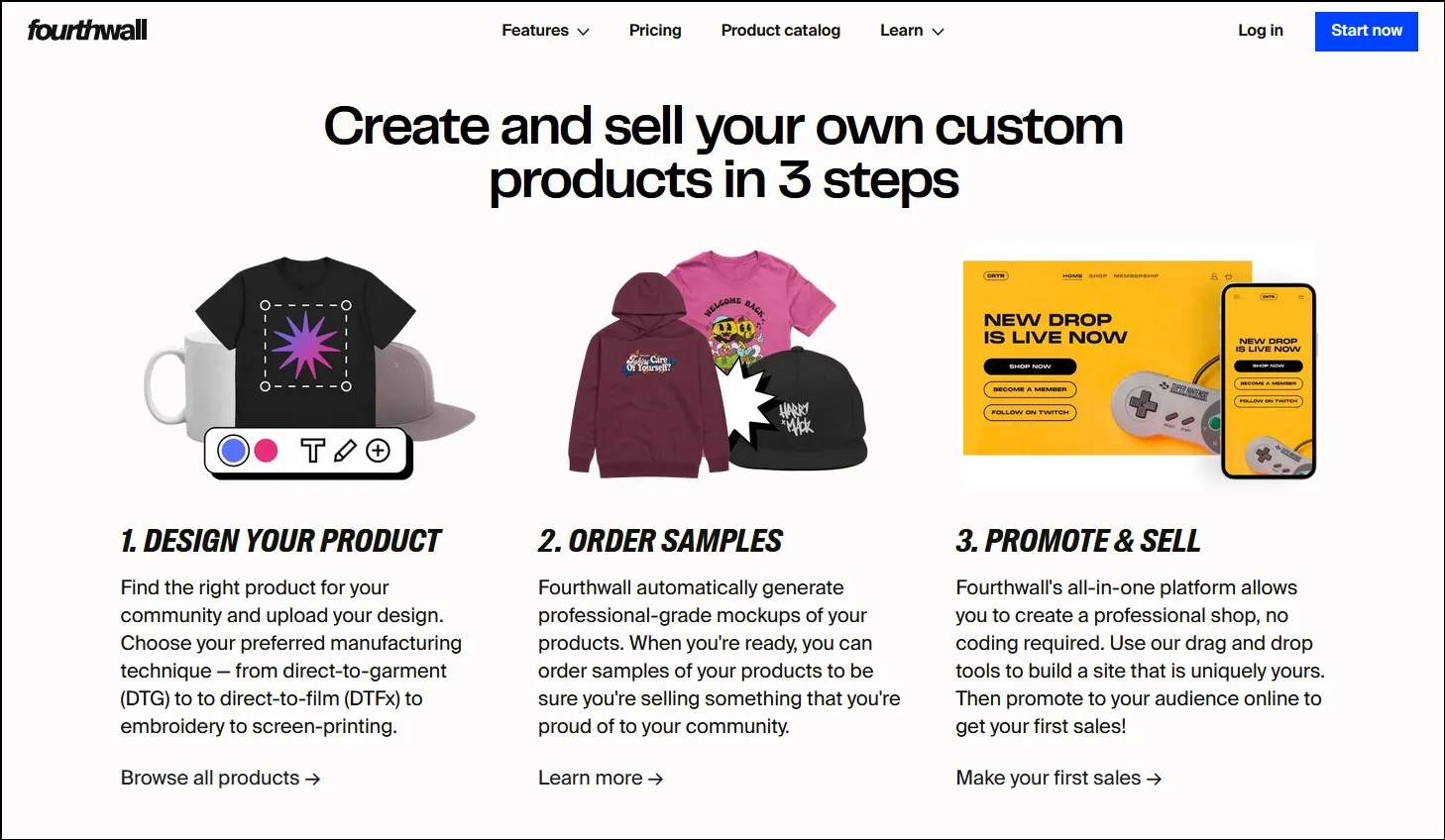 Fourthwall band merch page