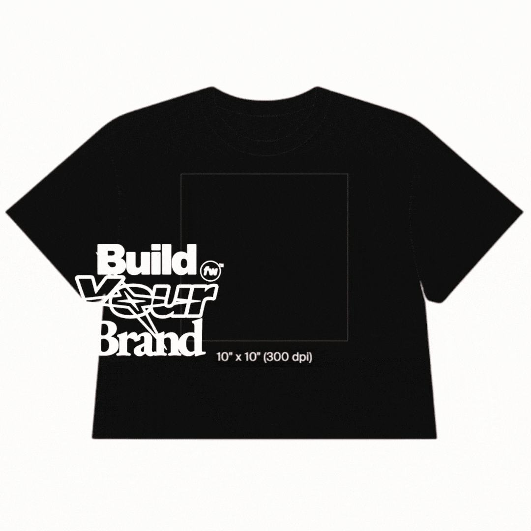 An image of a model in a t-shirt with a design on it