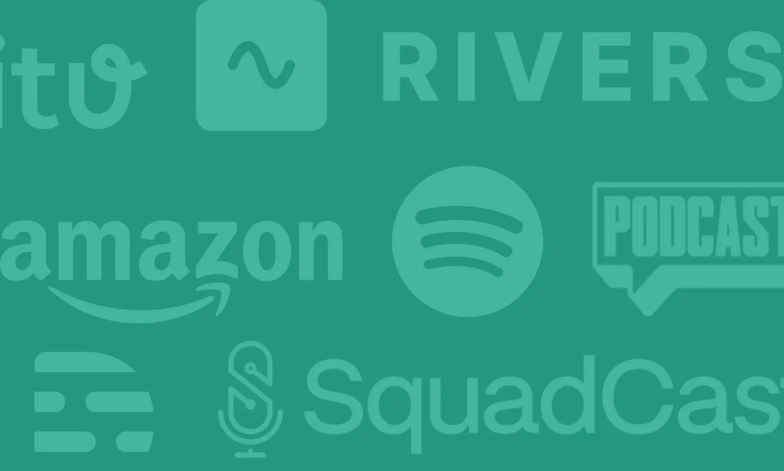 Logos of Podcasting tool sites