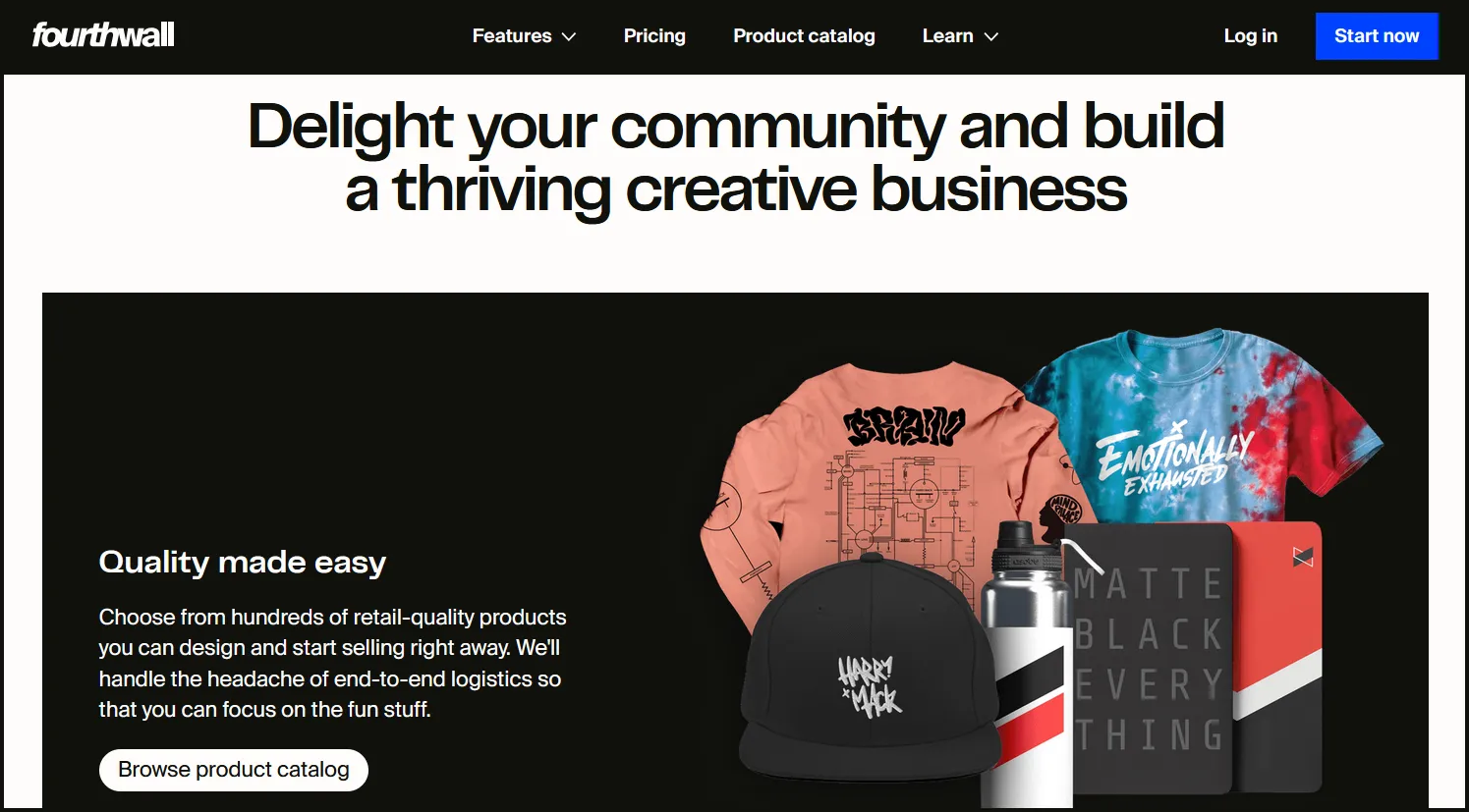 Fourthwall build your business page