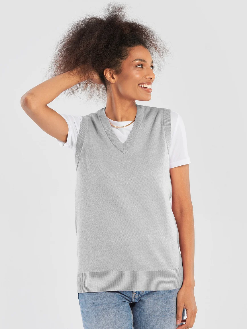 Knitted V-Neck Vest