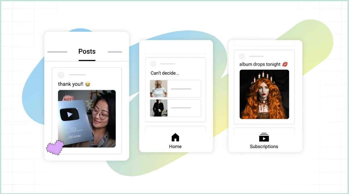 Image representing what the Posts tabs look like