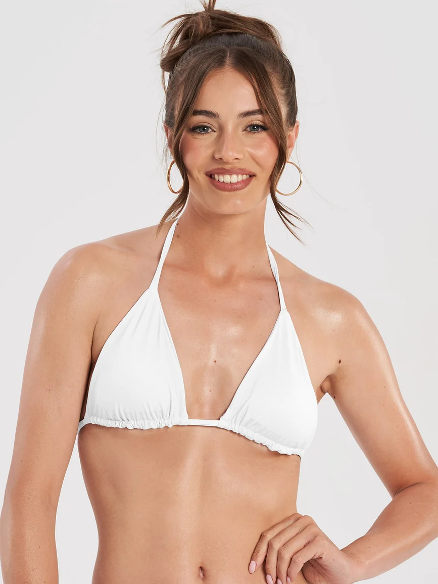 All-Over Print Recycled Padded String Bikini Top