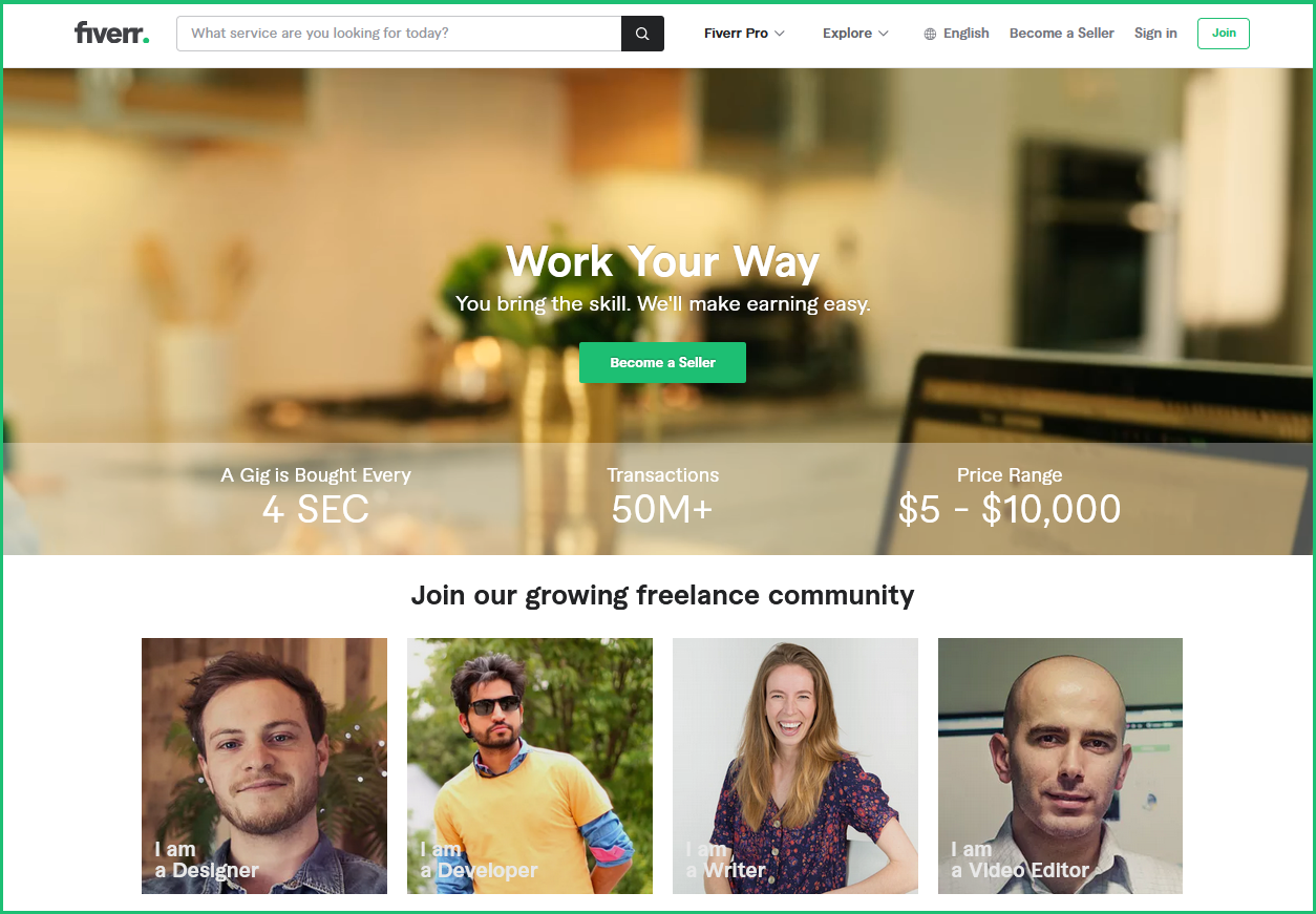 Fiverr screenshot