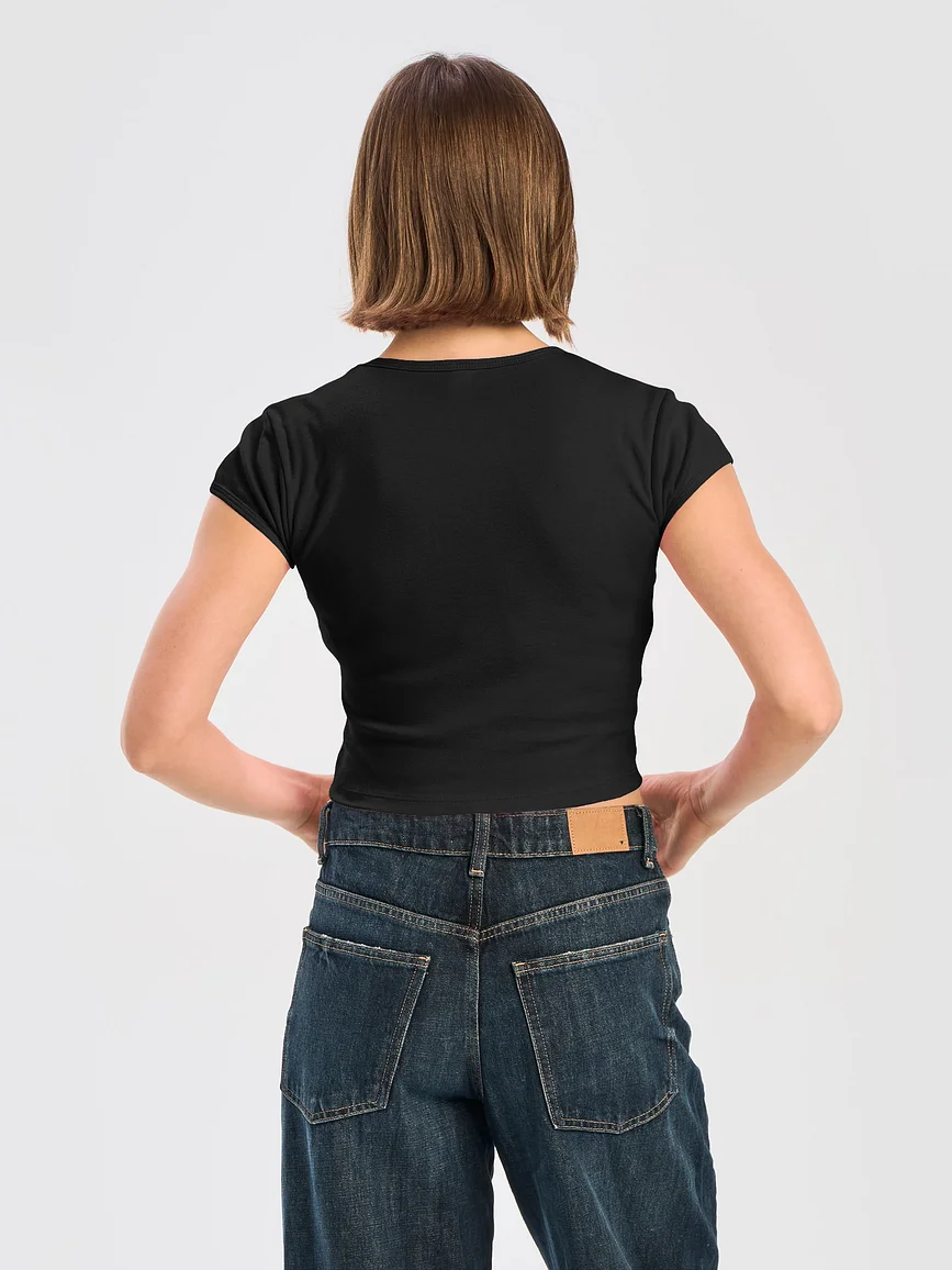 LA Apparel Womens Ribbed Baby Tee Crop Top