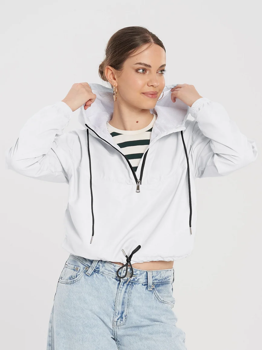 All-Over Print Women's Cropped Windbreaker