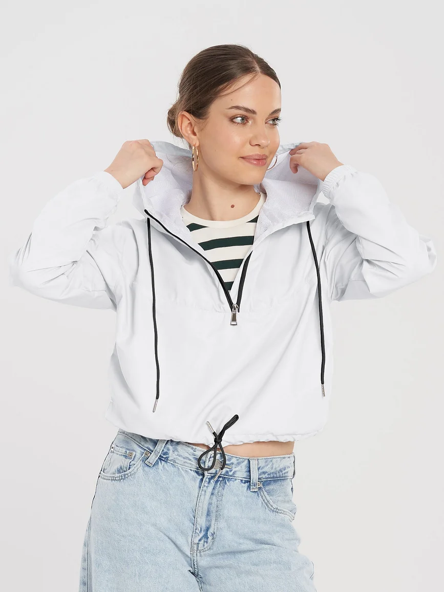 All-Over Print Women's Cropped Windbreaker